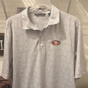 Cutter & Buck San Francisco 49ers White Patterned Men's Polo Size Large